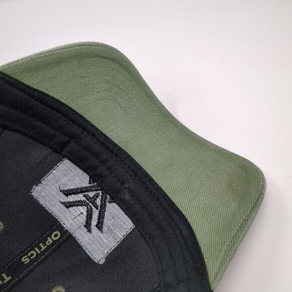 Vortex Strapback Baseball Cap Green One Size Adjustable Patriotic Vented Holes - Picture 8 of 9